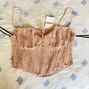 NEW Forever 21 Lace Cropped Top Size M